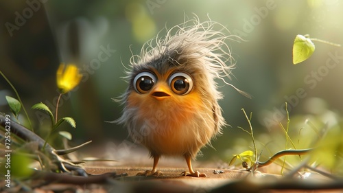 bird with messy hair, cute, big eyes, cartoon character, for storybook, --ar 16:9 --v 6 Job ID: 620910df-c355-4017-8e7e-218d9723bfd2 © Sndor