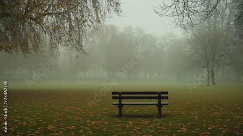 Park on a foggy day