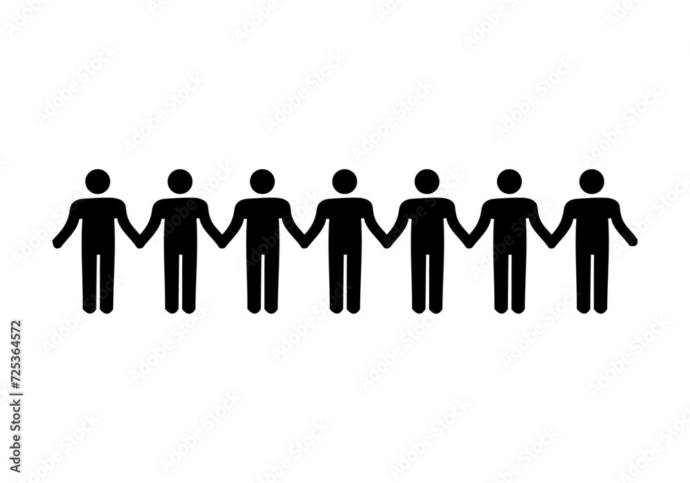 Icono de personas unidas por la multiculturalidad. Icono de personas unidas por la multiculturalidad.