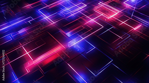 abstract background with neon glowing lines. 3d illustration.