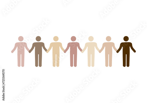 Icono de personas unidas por la multiculturalidad. 