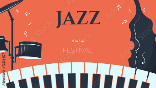 retro background design for jazz festival 