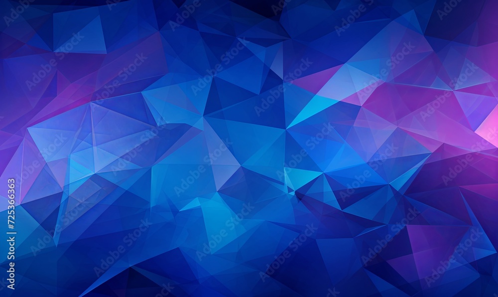 a purple and blue background with lines and triangles, in the style of colorful