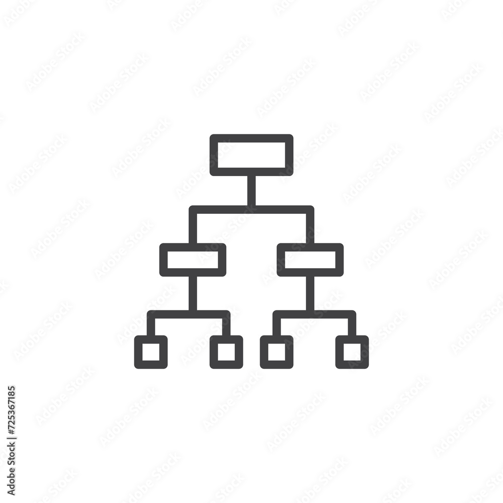 Organizational Chart line icon Organizational Chart line icon