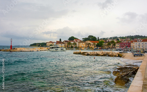 The waterfront of the historic village of Sutivan on Brac Island in Croatia
