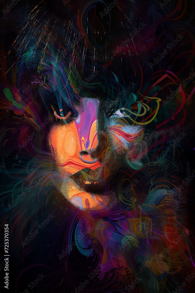 background with a face background with a face