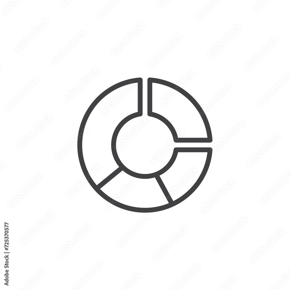 Donut Chart line icon Donut Chart line icon