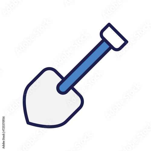 Shovel icon with white background vector stock illustration