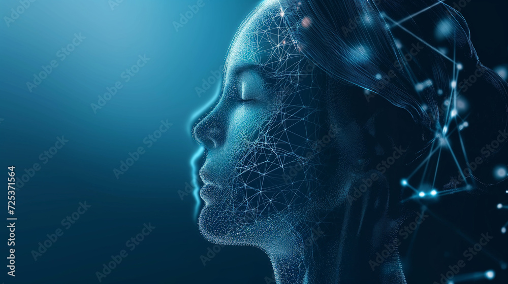 Digital Human Face Concept Artificial Intelligence Digital Human Face Concept Artificial Intelligence