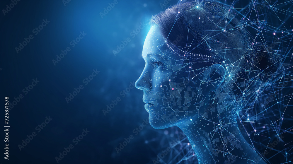 Digital Human Face Concept Artificial Intelligence Digital Human Face Concept Artificial Intelligence