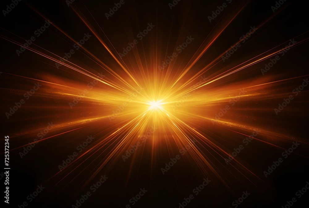 Sun Light Overlay. Sun rays overlay. Sun rays light isolated on black background