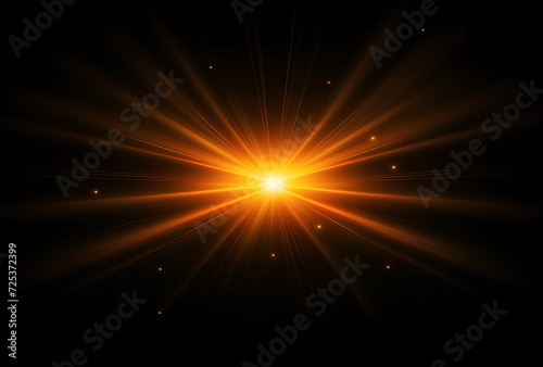 Sun Light Overlay. Sun rays overlay. Sun rays light isolated on black background