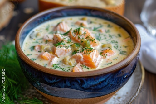 Northern Delicacy Unveiled: Creamy Lohikeitto Salmon Soup