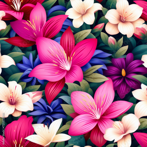 Flower wallpaper  seamless pattern flower.
