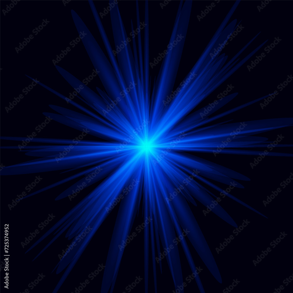 Light star blue png. Light sun blue png. Light flash blue png. vector illustrator.