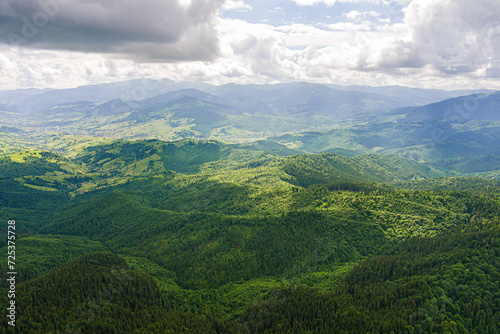 Rest in the summer in the Ukrainian Carpathians with overnight stay in a tent on a mountain top.