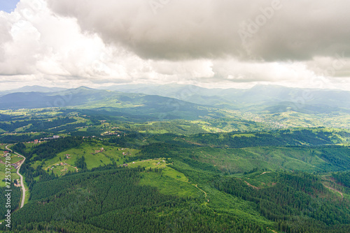 Rest in the summer in the Ukrainian Carpathians with overnight stay in a tent on a mountain top.