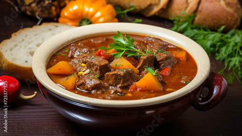 Goulash is a spicy meat