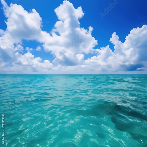 seascape background. sea and sky meet on the horizon. delicate blue color © Ирина Самойлова
