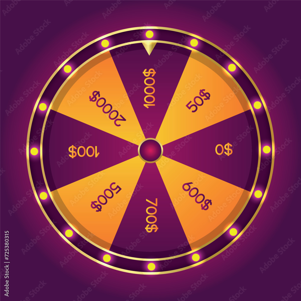 Wheel of luck fortune on bokeh. Wheel of luck fortune on bokeh.