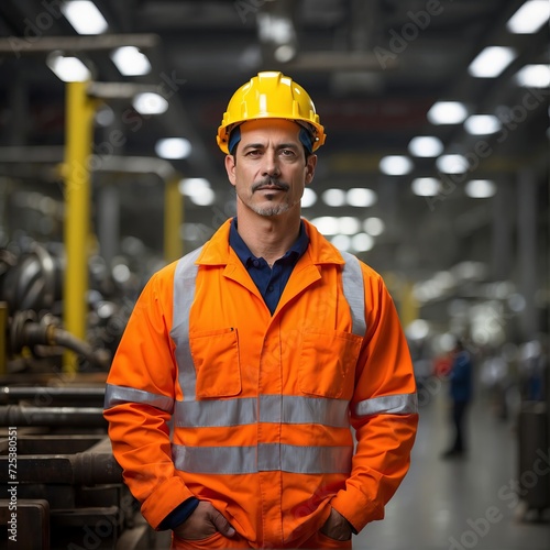 Portrait of a Worker in Safety Gear at a Modern Warehouse