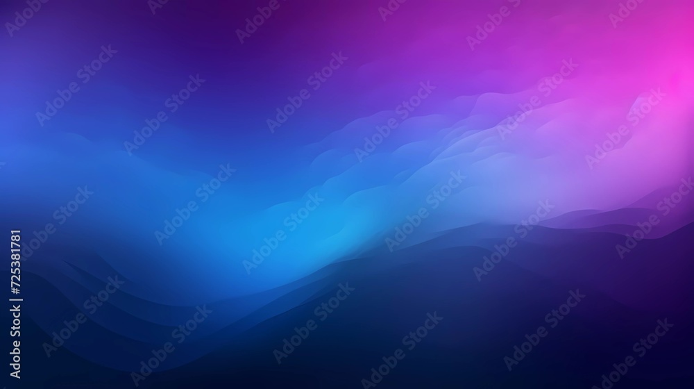 Blurred gradient gradient of black, blue and purple colors, with noise effect abstract background. generative ai