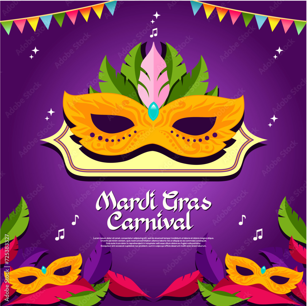 vector hand drawn mardi gras carnival background vector hand drawn mardi gras carnival background