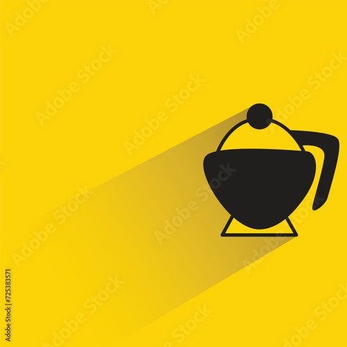 jug on yellow background