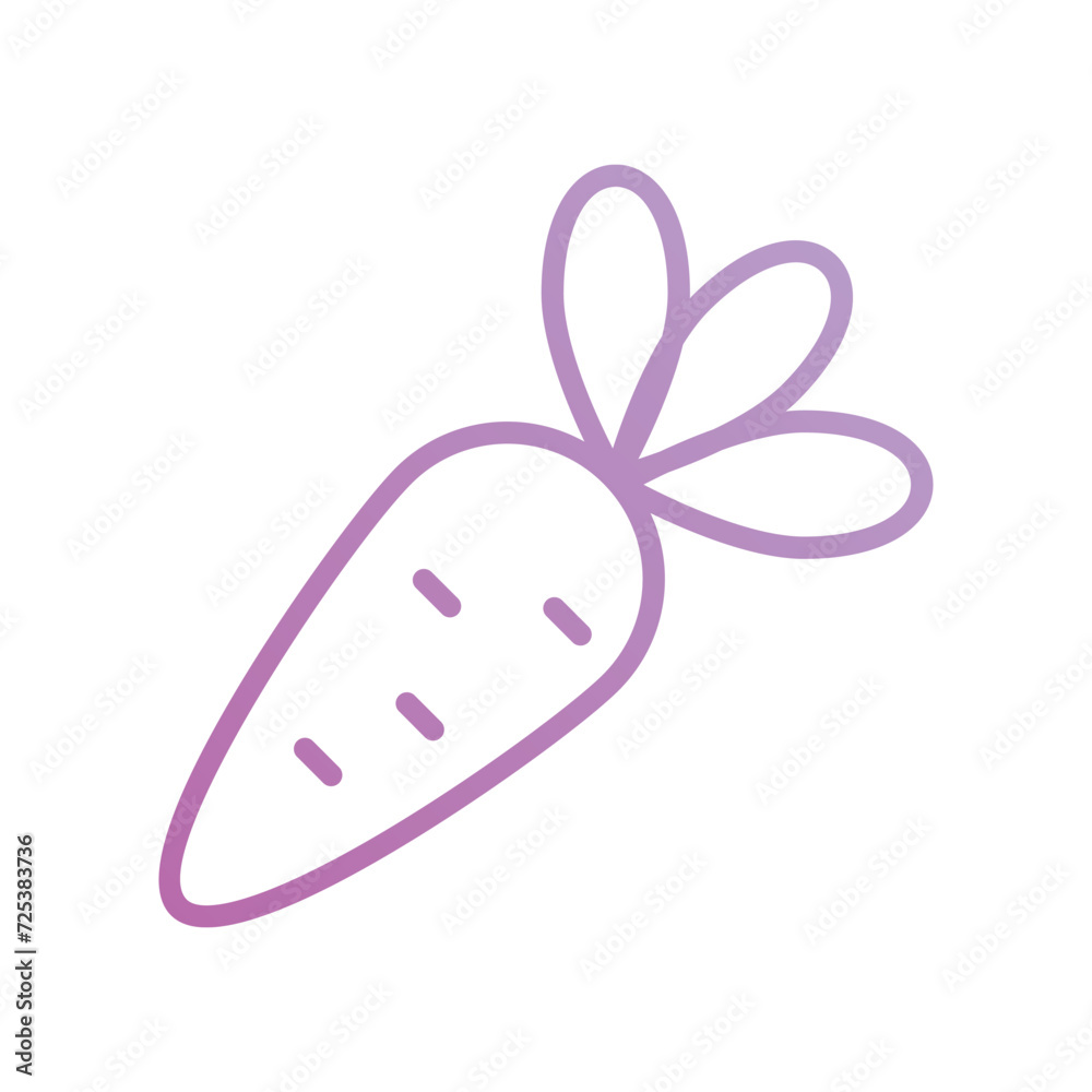 Carrot icon with white background vector stock illustration Carrot icon with white background vector stock illustration