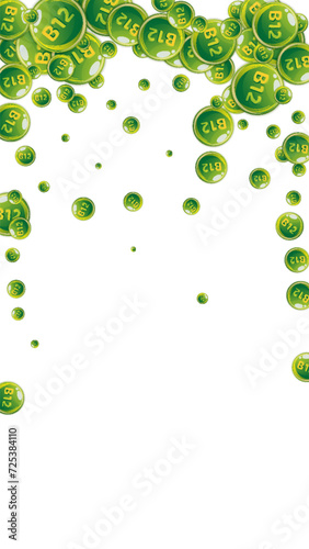 Vitamin B12 messy round pills.