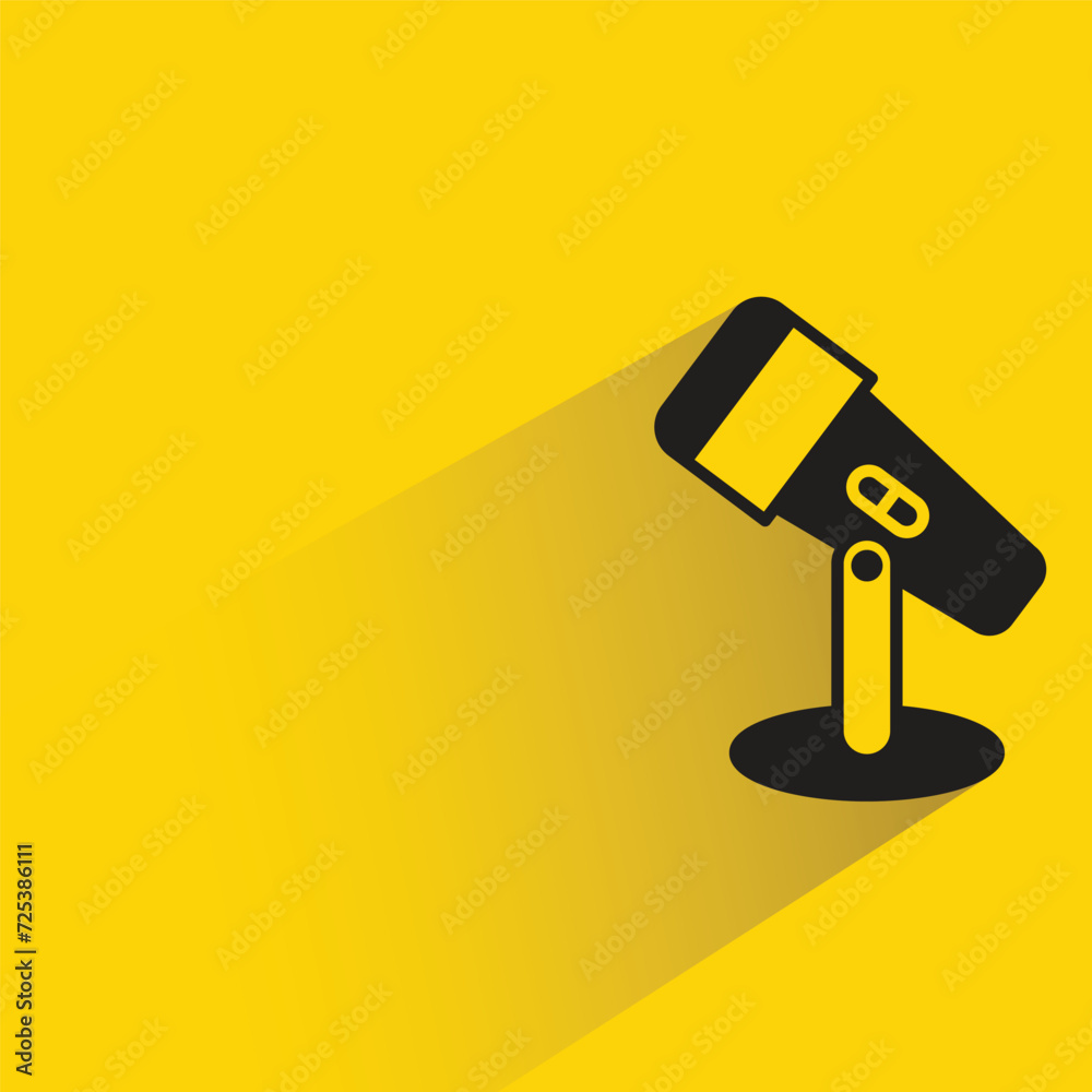 microphone icon with shadow on yellow background microphone icon with shadow on yellow background
