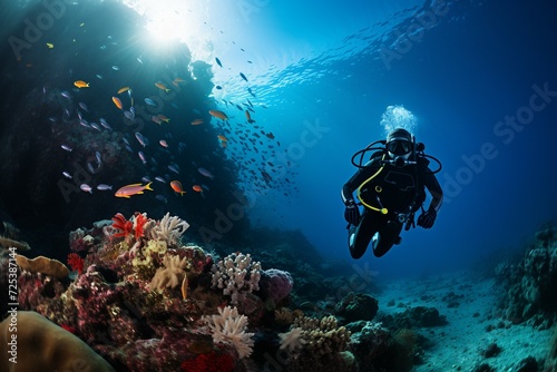 Underwater scene of diver into the Heart of an Ocean © Alisha