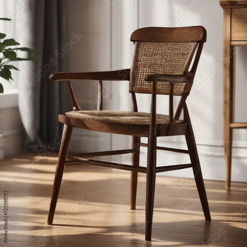 modern wooden chair Classic wooden chair vector illustration 