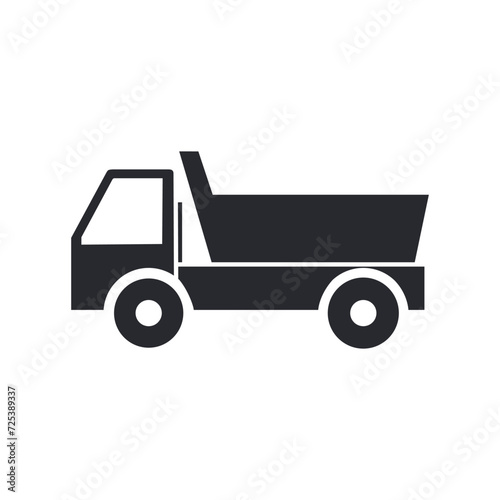 Truck icon vector. Construction illustration sign. Shipping symbol or logo. 