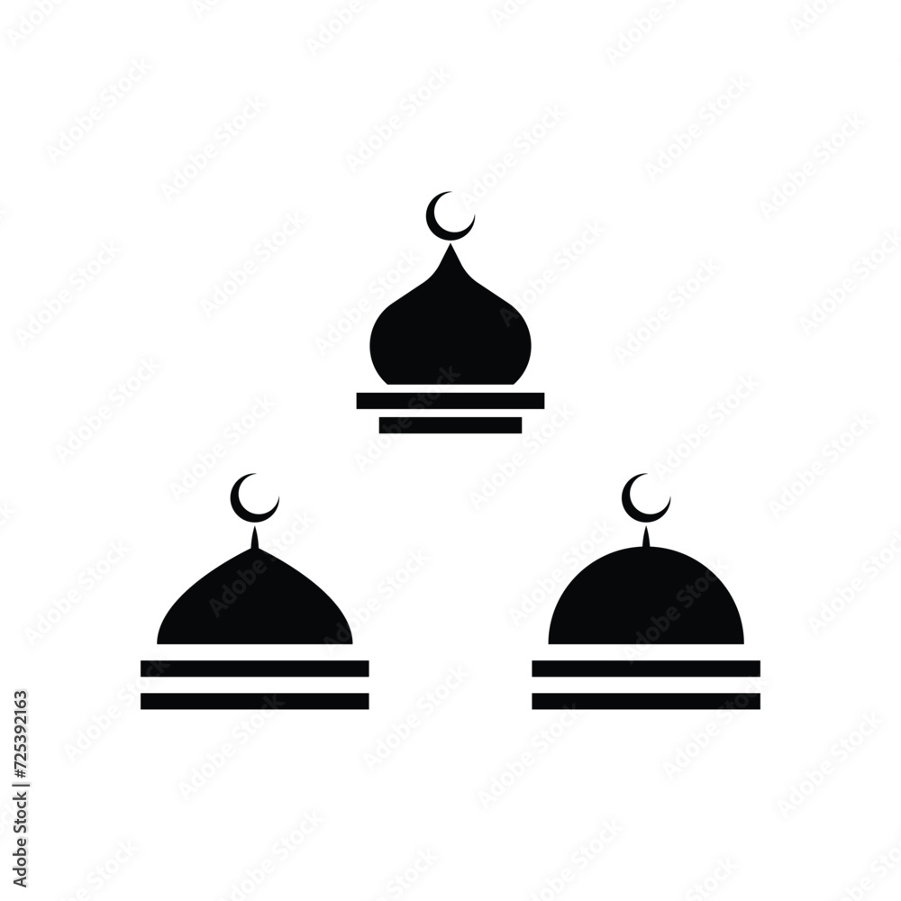 Icon illustration of a simple mosque dome