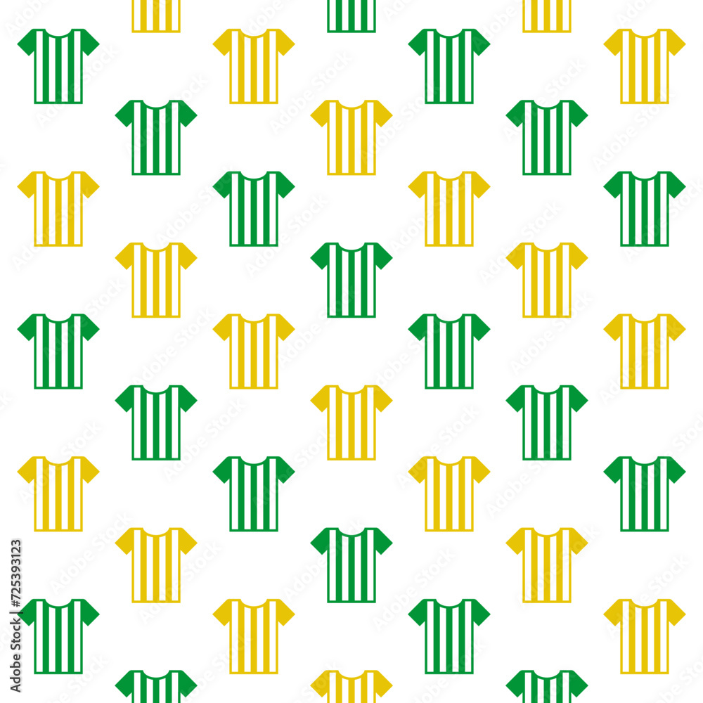 Football or soccer jerseys pattern seamless isolated on white