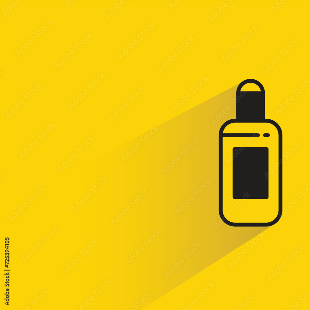 highlight and marker pen icon with shadow on yellow background highlight and marker pen icon with shadow on yellow background