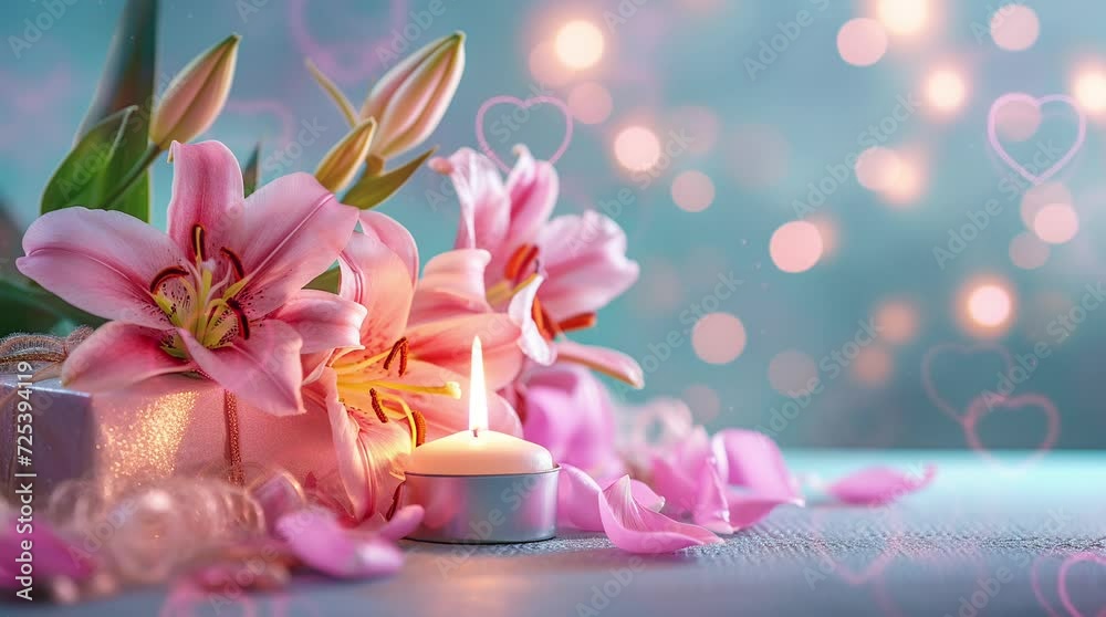 The bokeh on the background blurred the natural blue and white. Bokeh colorful glows sparkle beautiful Valentines Day concept. The bokeh on the background blurred the natural blue and white. Bokeh colorful glows sparkle beautiful Valentines Day concept.