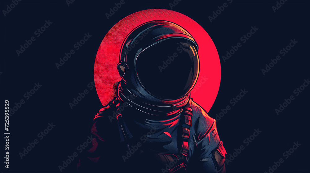 astronaut design logo
