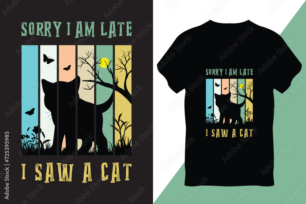 Obraz premium Cat T-Shirt Design Vector