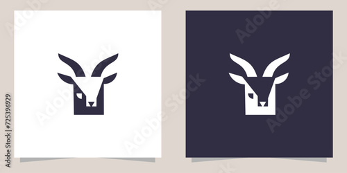 goat logo design vector