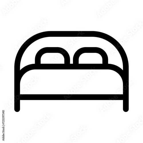Bed icon in line style