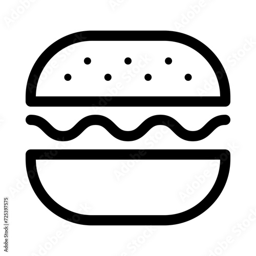 Hamburger icon in line style. Food icon