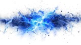 blue lightning on white background