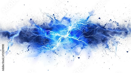 blue lightning on white background © MAXXIMA Graphica
