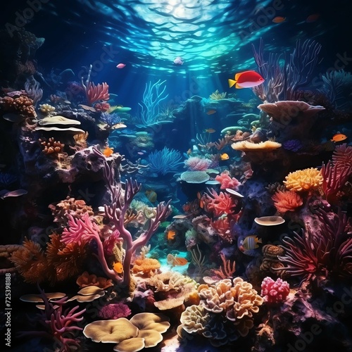 coral reef and fishes © Jan