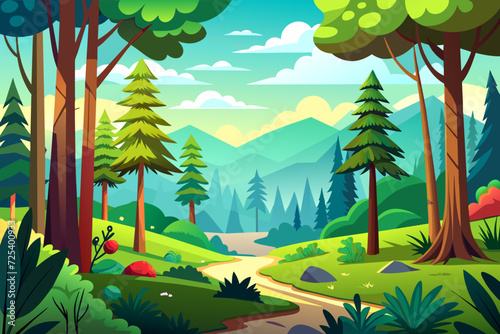 forest beautiful cartoon nature threes woodland rove
wood copse coppice taiga vector