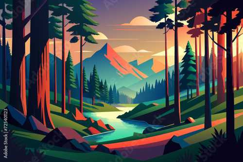 forest beautiful cartoon nature threes woodland rove
wood copse coppice taiga vector