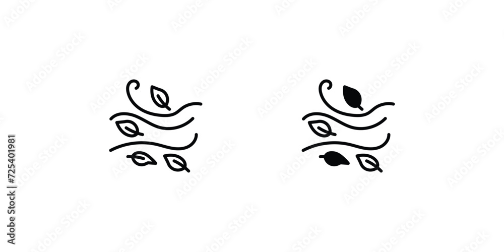Fototapeta premium Wind icon with white background vector stock illustration