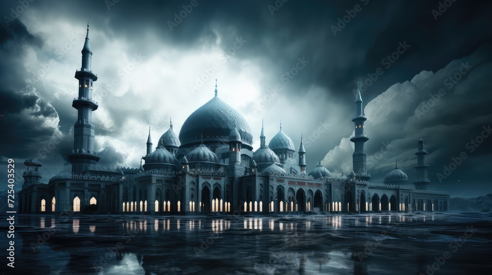 Obraz premium Mosque in the night
